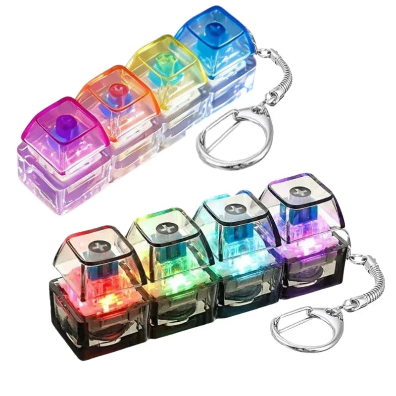 The Crystal Clicker ✨ LED Keyboard Keychain Fidget Toy