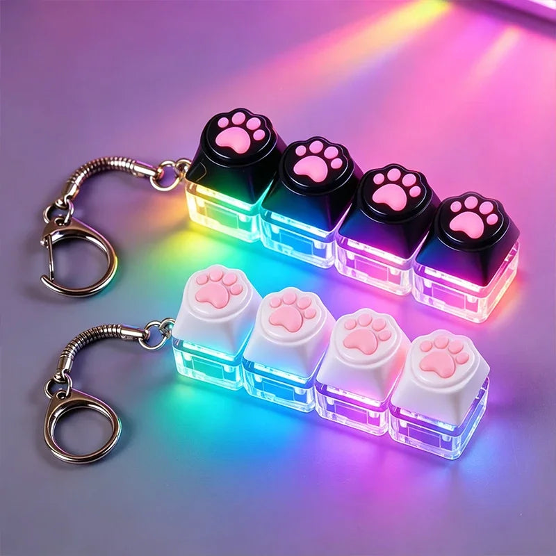 The Crystal Clicker ✨ LED Keyboard Keychain Fidget Toy
